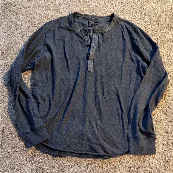 Grayers Other - Men's Grayer’s Gray Henley Shirt 100% cottons size large